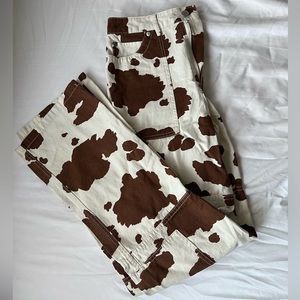 H&M cargo pants in a cow print